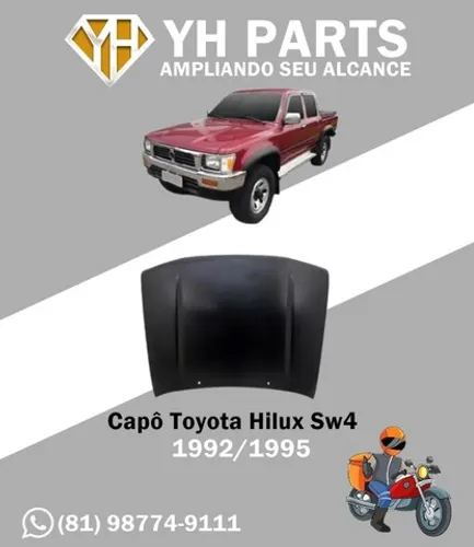 Capô Toyota Hilux Sw4  Ano:1992 ao Ano:1995
