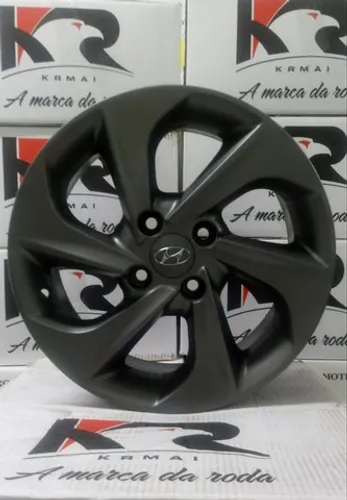 Roda aro 15 Hyundai Hb20 grafite fosca krmai jogo 4x100