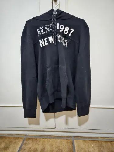 Lindo Moleton AEROPOSTALE Preto Capuz - Unisex