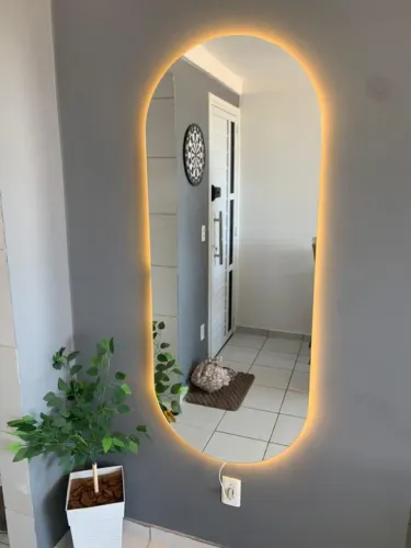 Espelho oval C/Led sem touch   