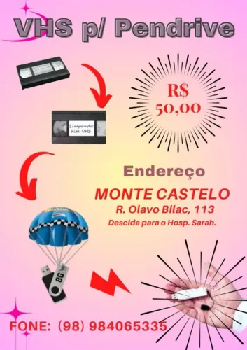 DE VHS P/ PENDRIVEs