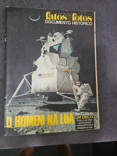 Revista histórica rara fatos e fotos o homem na lua