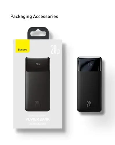 Bateria PowerBank Baseus Turbo de 20W 10mil mAh, Android e iPhone 