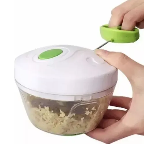 Mini Processador Triturador De Alimentos Manual Para Alho Cebola Molhos
