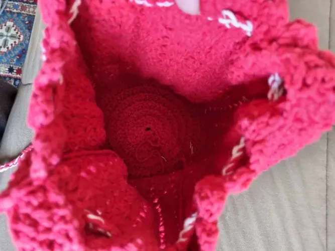 bolsa artesanal de crochê nova