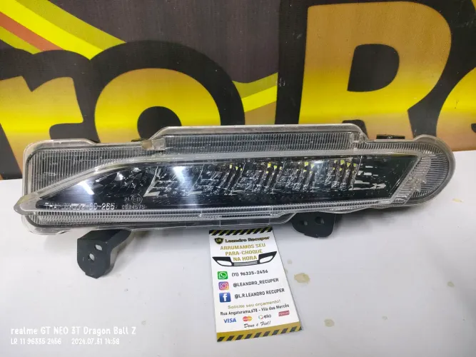 Farol Milha Esquerdo Daylight Toyota Yaris 2018 2019 2020 2021 Original 