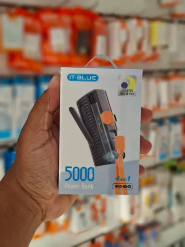 Carregador portátil 5.000 mAh com suporte - entrega em slz e região 