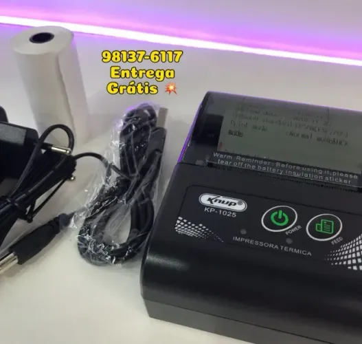 Impressora Térmica 58mm Bluetooth e Usb Sem Fio Portátil - Entrega das 9 até as 22hrs