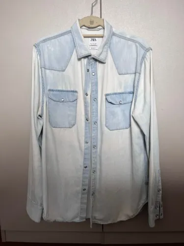camisa jeans zara