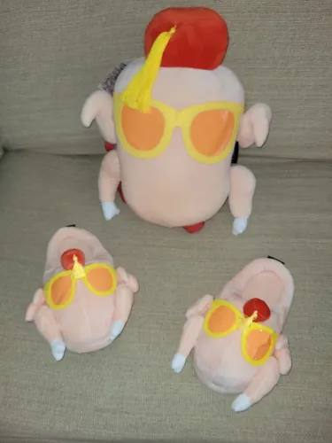 Almofada Porta Pijamas e Pantufas Peru de Ação de Graças (Friends)