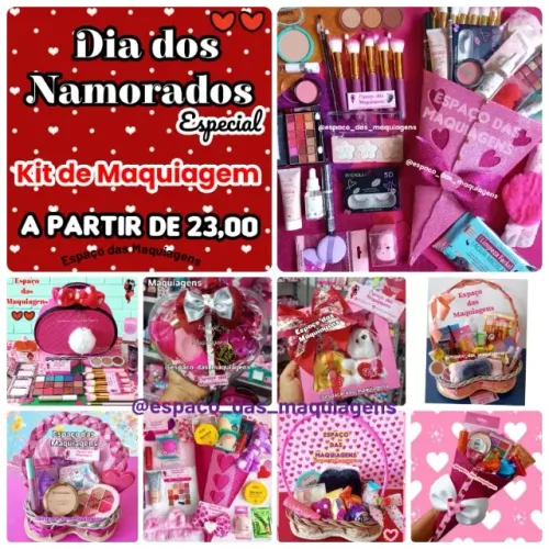 Presente dia dos namorados com Kit de maquiagem