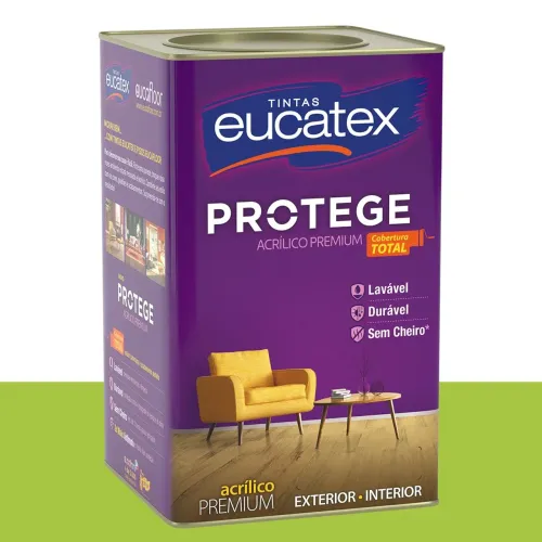 Tinta Acrílica Acetinada Eucatex Verde-neon 16 L