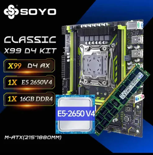 Kit Xeon completo Placa X99 + Xeon 2650 v4 + 16GB de memória ram DDR4 Com garantia