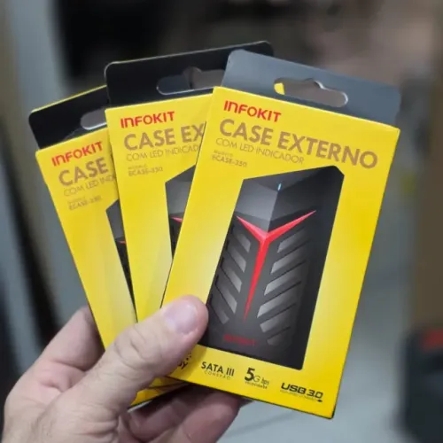 Lacrado Case para HD de 2.5 polegadas SATA USB 3.0 LED INFOKIT