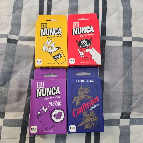 3x Eu Nunca + Confissões Proibidas (party games)