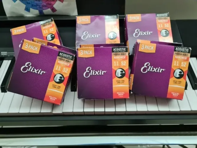Encordoamento Elixir 0.11 Phosphor Bronze (Valor de cada 6 cordas, não o pack)