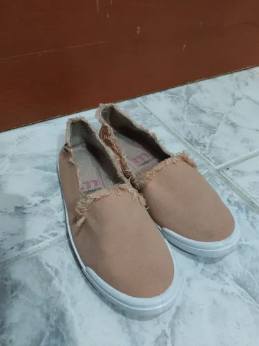 Sapato Jeans Bege - Tamanho 37