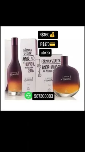 Kit Perfume Humor feminino e masculino.