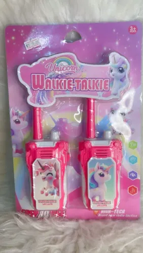 Walkie Talkie Unicórnio Infantil Rosa - Novo