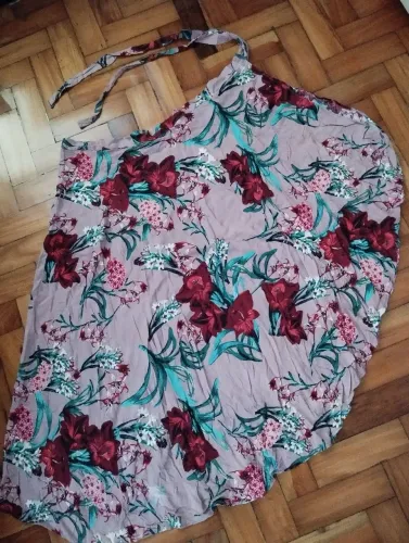 Saia Longa Floral com Amarração
