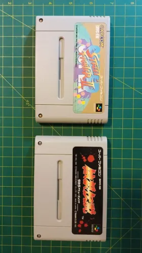 Super Street Fighter 2 e Fatal Fury - 2 jogos ORIGINAIS - Super Famicom