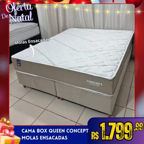Cama Box Queen Molas Ensacadas Mega Oferta