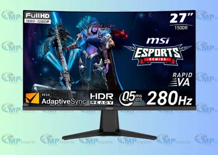Loja MP Imports: Monitor Gamer Curvo MSI MAG 276CXF, 27" FHD, VA, HDR, 280Hz, 0.5ms