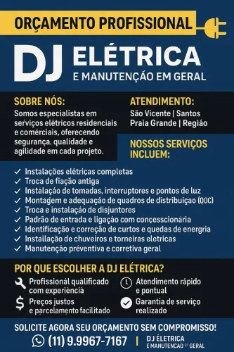 Chuveiro Queimou? Quadro de Disjuntores Travado? Chama a DJ Elétrica!