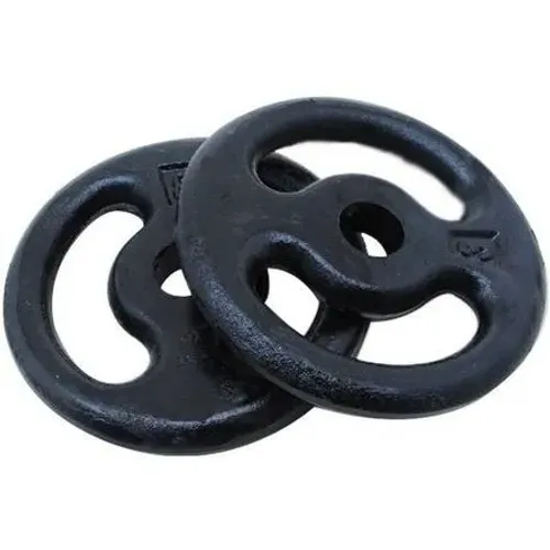 Kit Com 2 Anilhas Pintadas De 3 Kg Cada