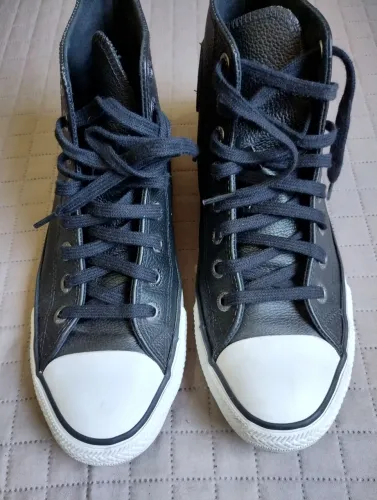 ALL star converse original, couro preto 