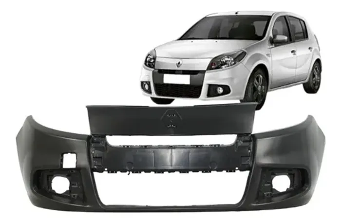 Parachoque Sandero 2011 2012 2013 2014 Novo - Preto