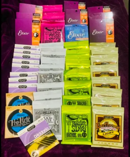 Cordas violão e Guitarra Aço e nylon - Elixir - Ernie ball - D?Addario
