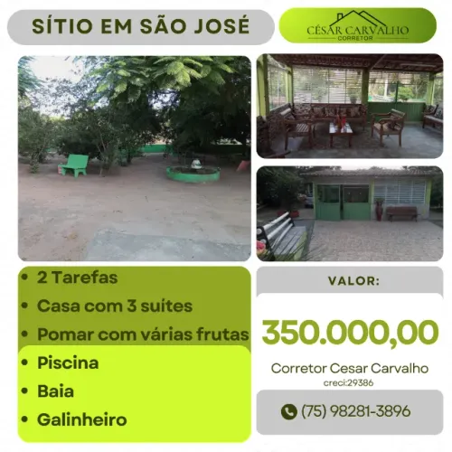 SÍTIO EM SÃO JOSÉ - 2 TAREFAS