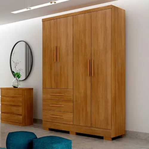 Guarda Roupa 4Portas 3Gavetas Solteiro 1.20M. Produto Novo Direto de Fábrica P/Sua Casa.