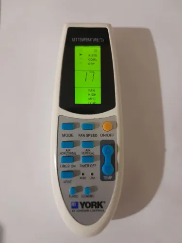 Controle Remoto Ar Condicionado York
