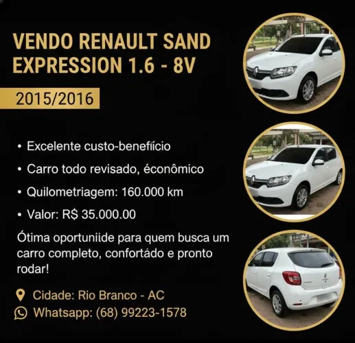 Renault Sandero Expression Hi-power 1.6 8V 5P 2016