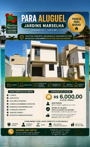 JARDINS MARSELHA, SOBRADO 3 SUITES + HOME OFFICE