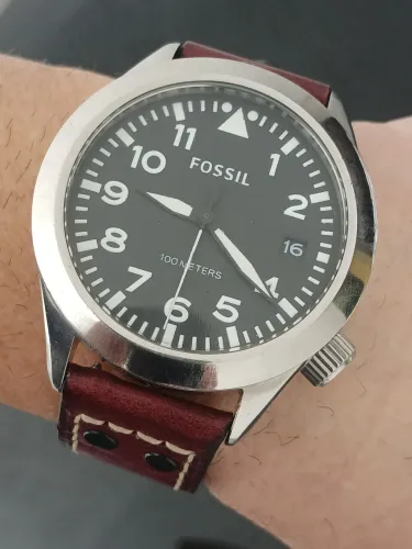 Relógio original FOSSIL PILOT AMERICANO, exemplar raro e diferenciado, item de coleção