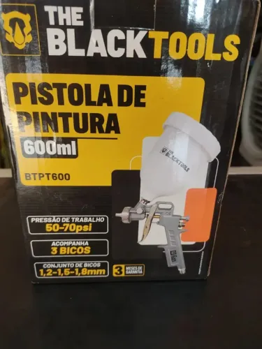 Pistola de pintura 600ml com três bicos intercambiáveis Nova