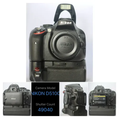 Nikon d5100 + grip (49k cliques)