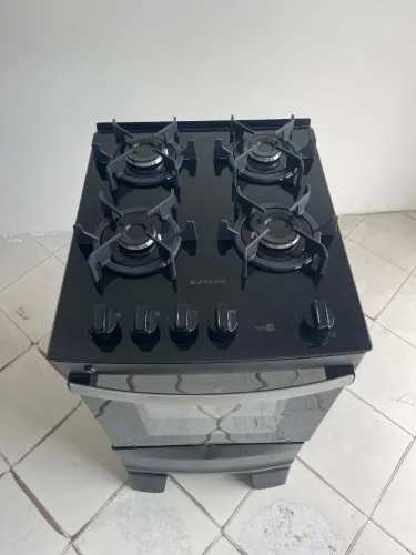 Fogão 4 bocas mesa de vidro Atlas Agile Up bivolt
