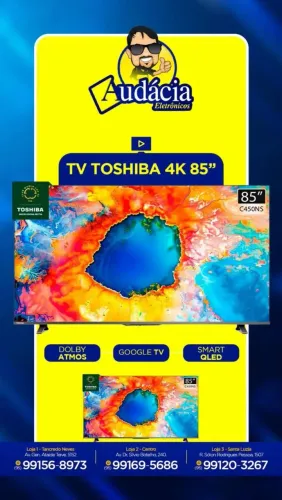 TV Toshiba 4K 85 Polegadas