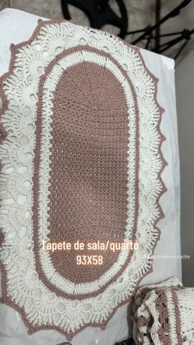 Crochê - Tapete modelo V