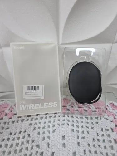 Carregador Sem Fio (Wireless) por Indução Baseus Jelly 15W original, na cor preta