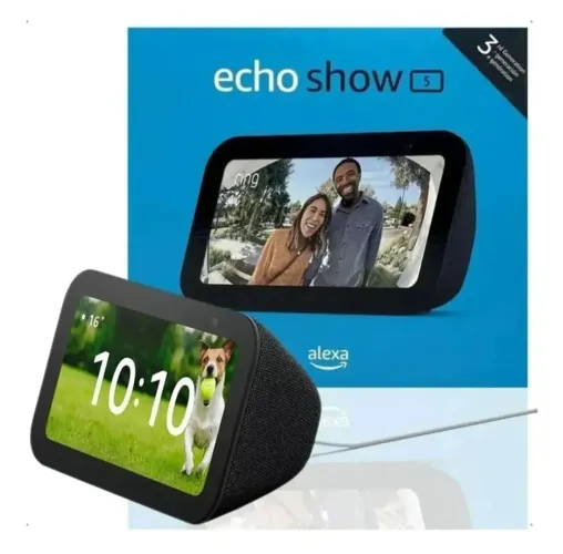 Echo Show 5 Preta (3ª geração - 2023), Display de 5,5" com Alexa e câmera de 2MP, AMAZON
