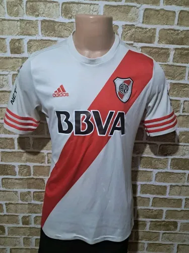 Camisa Original 2014 2015 River Plate Argentina Branca Adidas Tamanho M #8 Pato Sanchez 