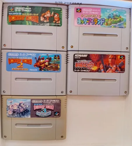 Lote com 5 ótimos jogos originais japoneses de Super Nintendo