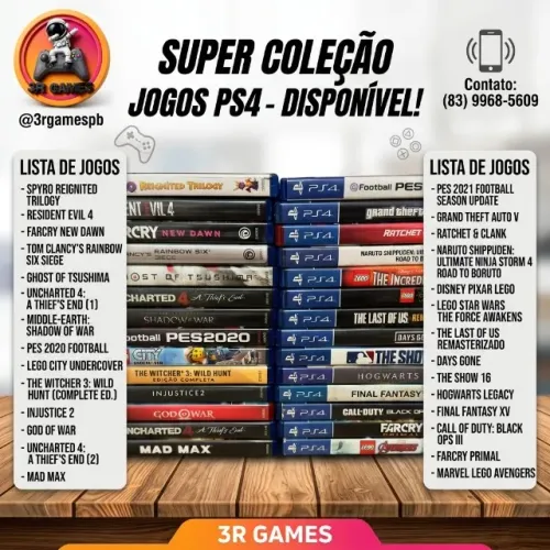 Jogos PS4 venda local ou envio @3rGames
