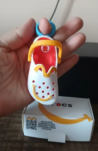 Chaveiro Miini Crocs Branco da Coleção do McLanche Feliz do McDonald's