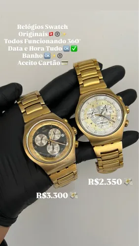 Swatch cara preta e Swatch pirâmide